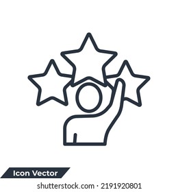 Motivar la ilustración vectorial del logotipo del icono. plantilla de símbolo de motivación para colección de diseño gráfico y web