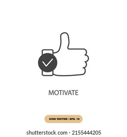 motivar iconos símbolos elementos vectoriales para web infográfica