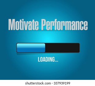 Motivate Performance loading bar sign concept illustration design