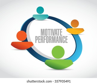 Motivate Performance network sign concept illustration design