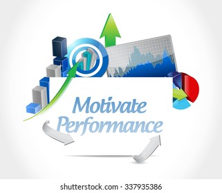 Motivate Performance sign concept illustration design