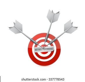 Motivate Performance target sign concept illustration design