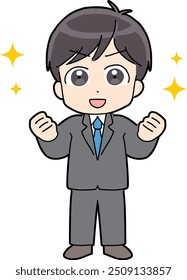 A motivated man wearing a suit