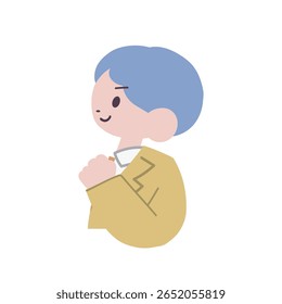 Ilustração motivada de um funcionário de escritório