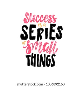 Motivated slogan lettering vector composition.