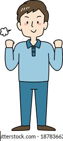 Motivated young man with brown hair