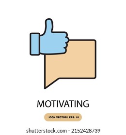 motivating icons  symbol vector elements for infographic web