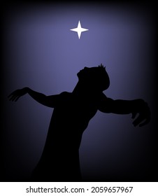 Motivating illustration. A man reaches for his dream