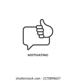 motivating line icon. linear style sign for mobile concept and web design. Outline vector icon. Symbol, logo illustration. Vector graphics