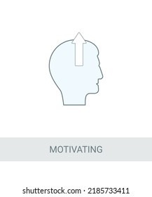 Motivating - Soft skill icon, easy to edit.