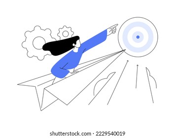 Motivation abstract concept vector illustration. Inspirational quote, strong motivation, focused on success, positive mindset, business achievement, get motivated, coaching abstract metaphor.