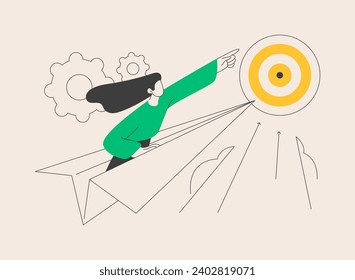 Motivation abstract concept vector illustration. Inspirational quote, strong motivation, focused on success, positive mindset, business achievement, get motivated, coaching abstract metaphor.