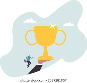 Motivation to achieve goal, reward or prize to motivate employee to succeed in work, effort and ambition to reach target .business concept.flat character.