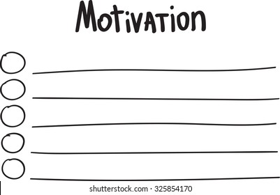 Motivation blank list, fitness, sport  concept