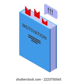 Motivation book icon isometric vector. Speaker audience. Lecture group