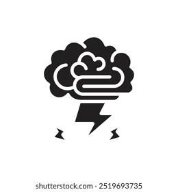 Motivation Brainstorming Filled Icon Vector Illustration