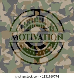 Motivation camouflaged emblem