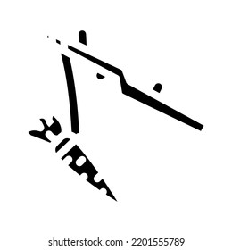 motivation carrots on a string glyph icon vector. motivation carrots on a string sign. isolated symbol illustration