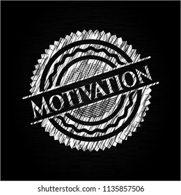Motivation with chalkboard texture