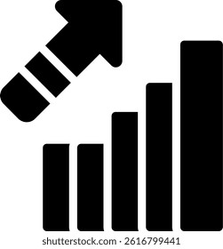 Motivation Chart Glyph Vector Icon Design