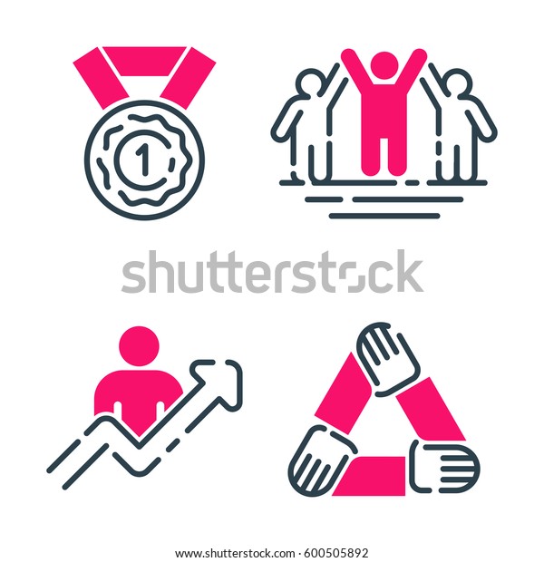 Motivation Concept Chart Pink Icon Business Stock Vector (Royalty Free ...