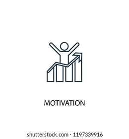 motivation concept line icon. Simple element illustration. motivation concept outline symbol design. Can be used for web and mobile UI/UX