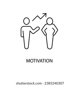 Motivation concept line icon. Simple element illustration. Motivation concept outline symbol design.