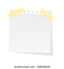 Motivation concept on torn notepaper. Vector illustration.