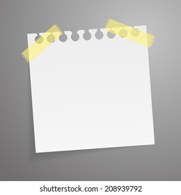 Motivation concept on torn notepaper. Vector illustration.