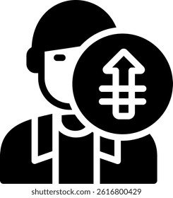 Motivation Drive Glyph Vector Icon Design