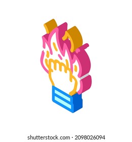 Motivationsangestellter isometrischer Icon Vektorgrafik. Motivation Mitarbeiter-Zeichen. einzelne Symbolillustration