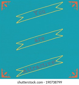 motivation / encouragement message vector design