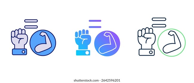 Motivation Equation icon represented by Motivation Equation icon Blue, Dualline, Dualtone style.