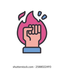 motivation filled color icon. vector icon for your website, mobile, presentation, and logo design.