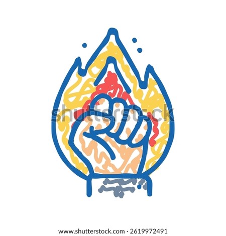 motivation fire succes challenge doodle icon sketch vector. motivation fire succes challenge sign. isolated symbol illustration