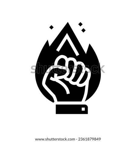 motivation fire succes challenge glyph icon vector. motivation fire succes challenge sign. isolated symbol illustration