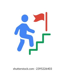 Motivation flat icon. Simple illustration for graphic and web design.