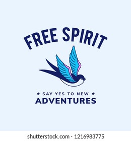 Motivation freedom quote design vector