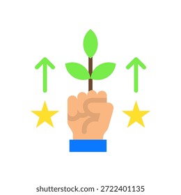 Icono de crecimiento de motivación Ilustración vectorial plana
