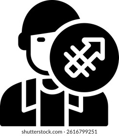 Motivation Habit Glyph Vector Icon Design