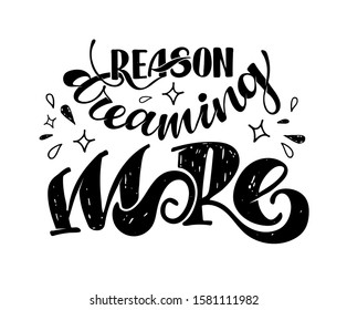 Motivation hand drawn doodle lettering poster - template design poster with calligraphyc