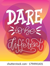 Motivation hand drawn doodle lettering quote. Lettering art template for poster, banner, t-shirt design.