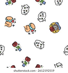 motivation human success vector seamless pattern thin line illustration