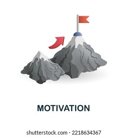 Motivation icon. 3d illustration from human productivity collection. Creative Motivation 3d icon for web design, templates, infographics and more