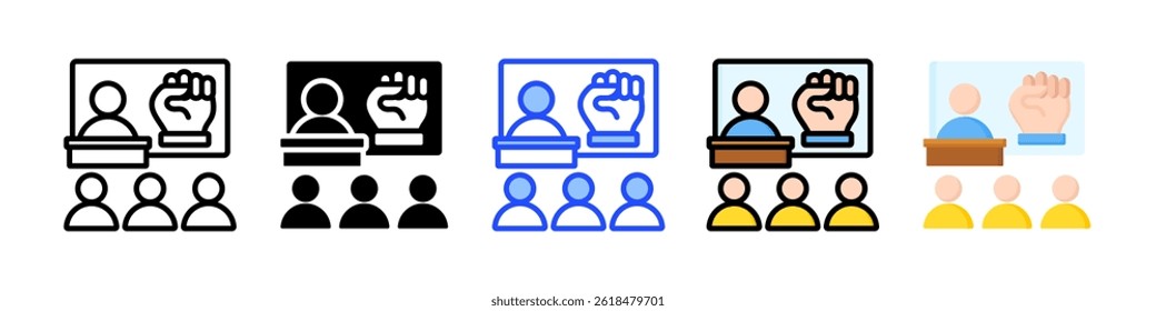 Motivation Icon Collection With Multiple Styles