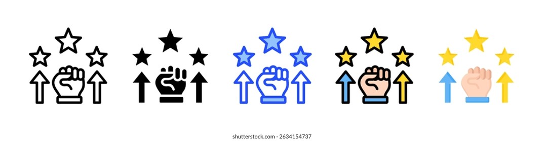 Motivation Icon Collection With Multiple Styles