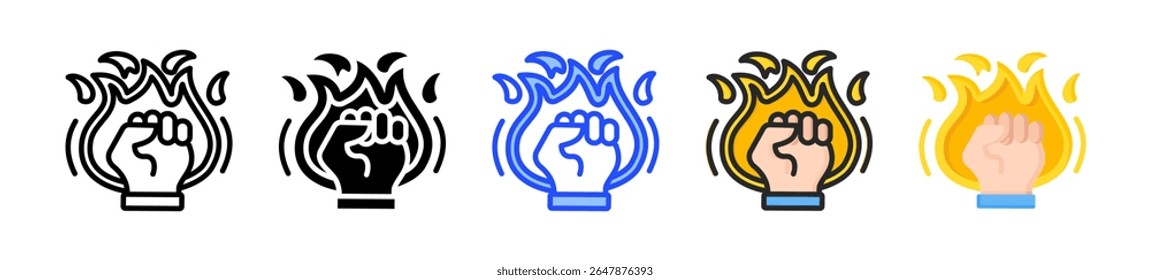 Motivation Icon Collection With Multiple Styles