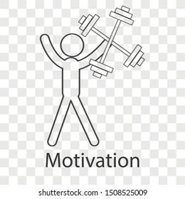 Motivation  icon concept on transparency background. Business idea design.  Line vector illustration use for your project.