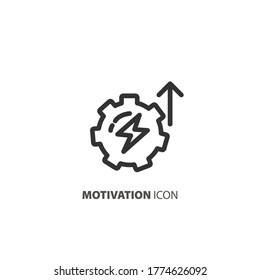 motivation icon. development isolated line icon for web and mobile