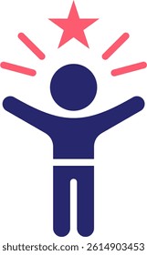 Motivation Icon Fill Vector Illustration